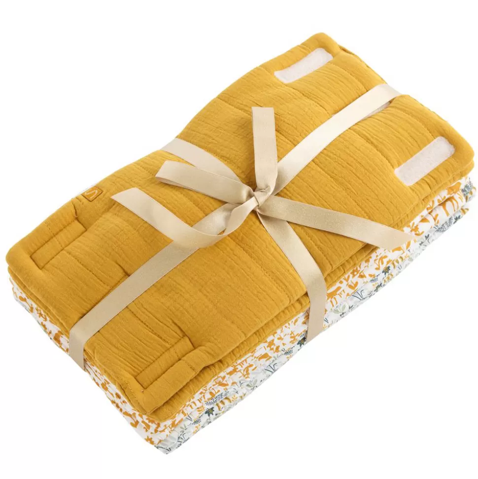 Sauthon Literie Bébé>Lot de 8 Protections de Barreaux Promenons-nous - Jaune Topaze