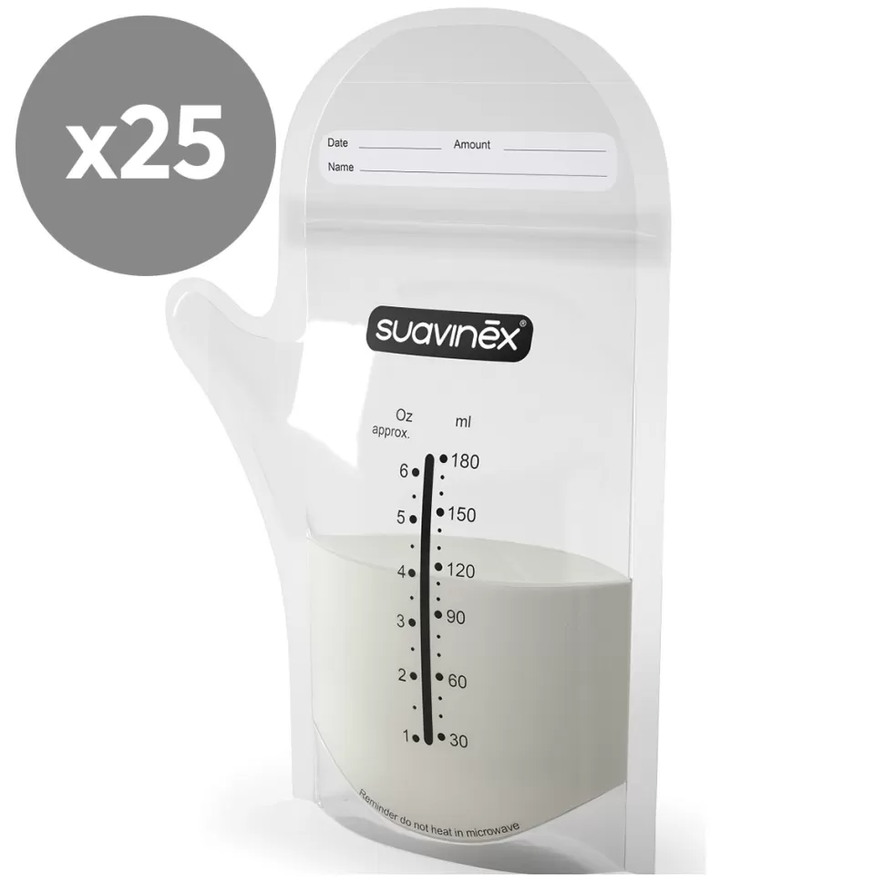 Suavinex Allaitement>Lot de 25 Sachets de Conservation - 180 ml