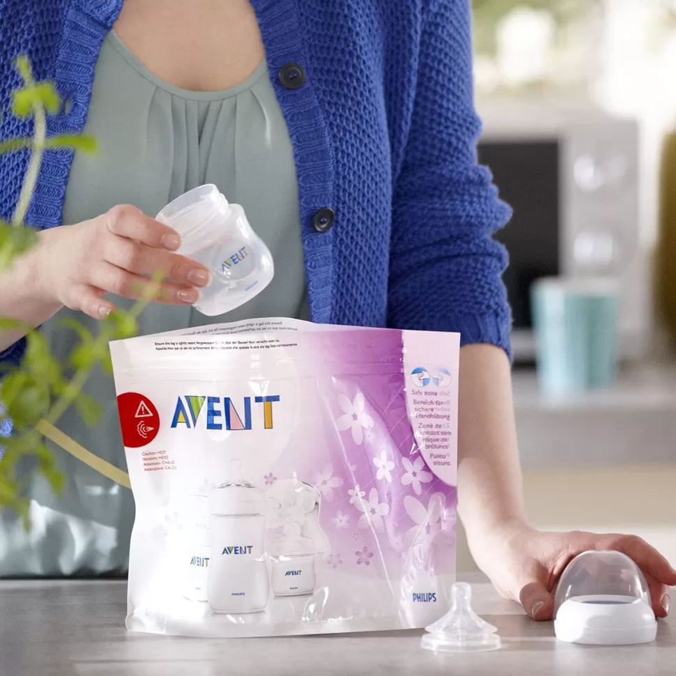 Philips Avent Biberonnerie>Lot de 5 Sachets de Stérilisation pour Micro-ondes