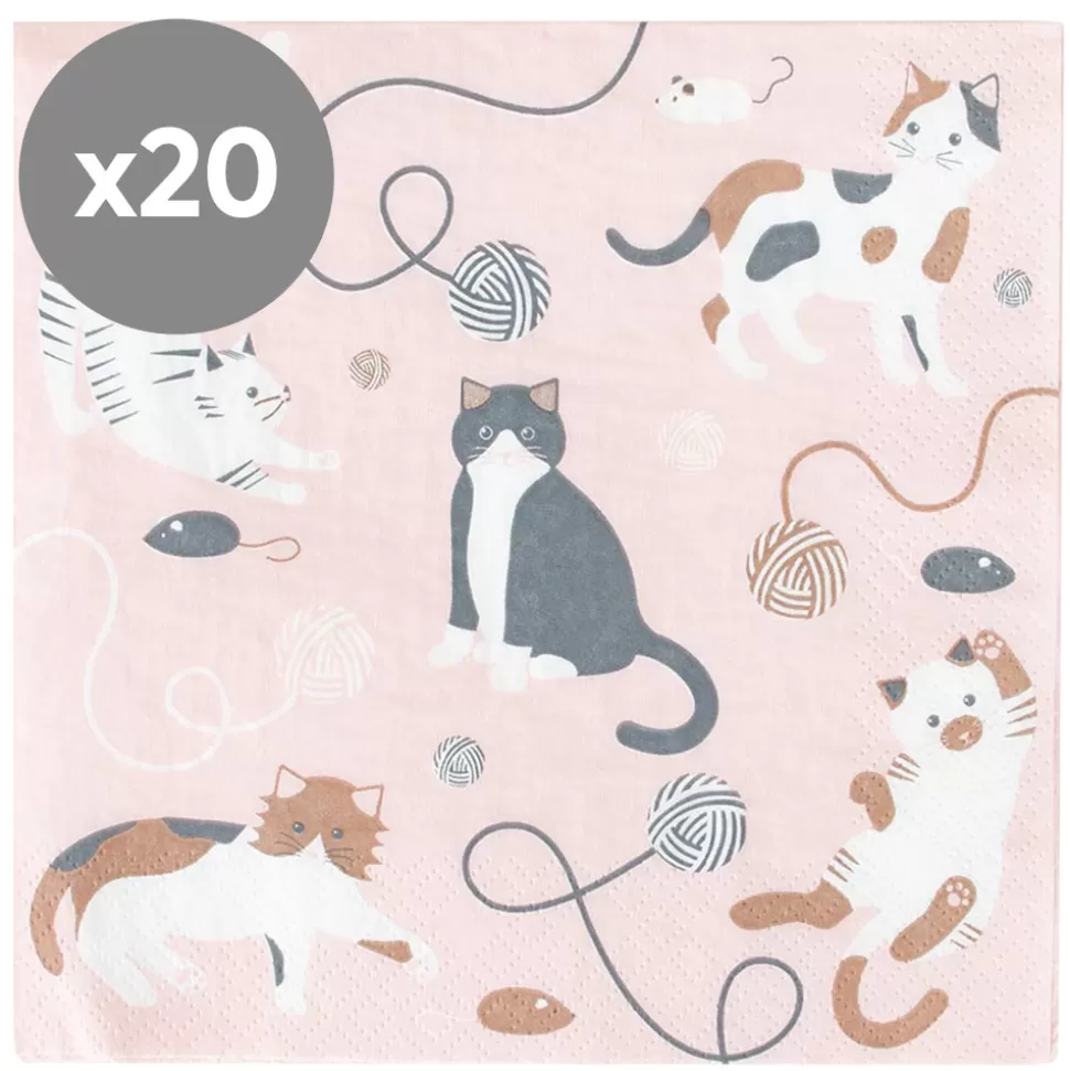 My Little Day Repas>Lot de 20 Serviettes en Papier - Chat
