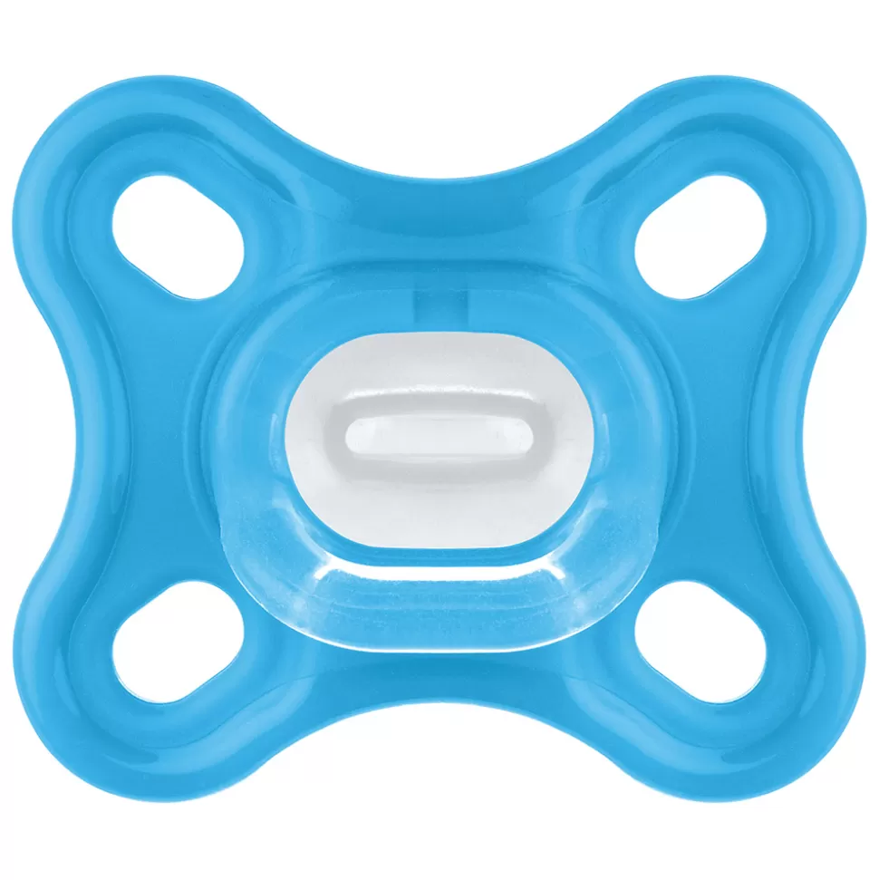 MAM Succion>Lot de 2 Sucettes Comfort Silicone Bleu - 0/2 Mois