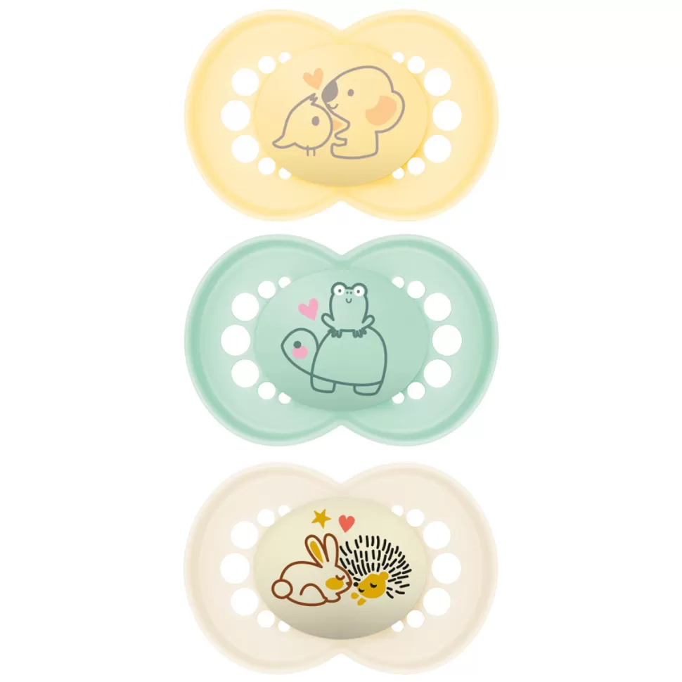 MAM Succion>Lot de 3 Sucettes Original Koala Tortue Lapin - 18 Mois +