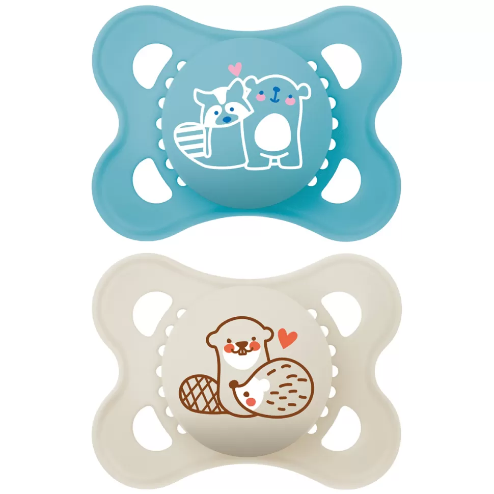 MAM Succion>Lot de 2 Sucettes Original Nature Ours et Hérisson - 2/6 Mois