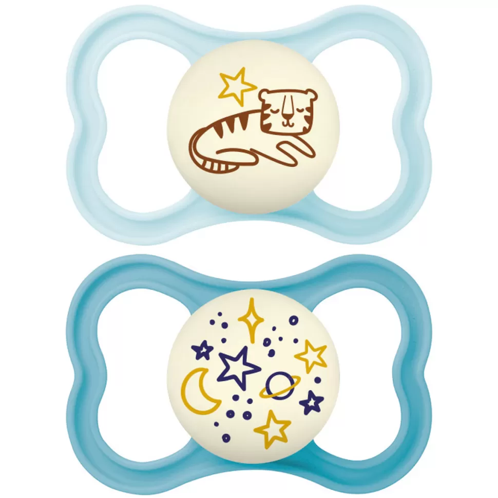 MAM Succion>Lot de 2 Sucettes Supreme Nuit Tigre et Etoiles - 6 Mois +