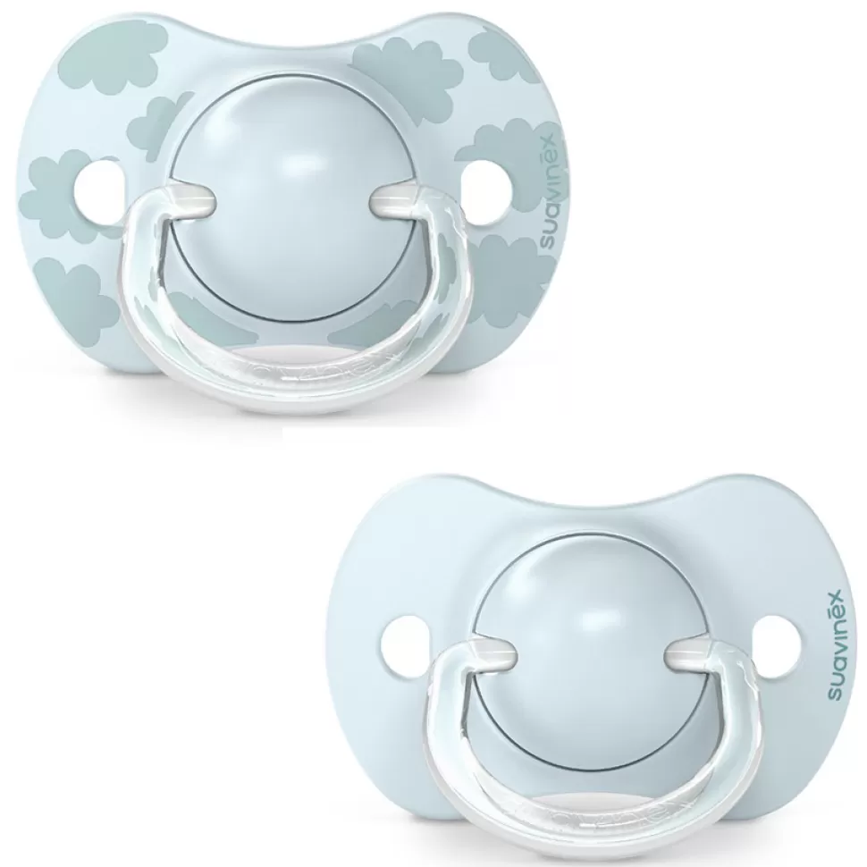 Suavinex Succion>Lot de 2 Sucettes Symétriques SX Pro Dreams Bleu - 0/6 Mois