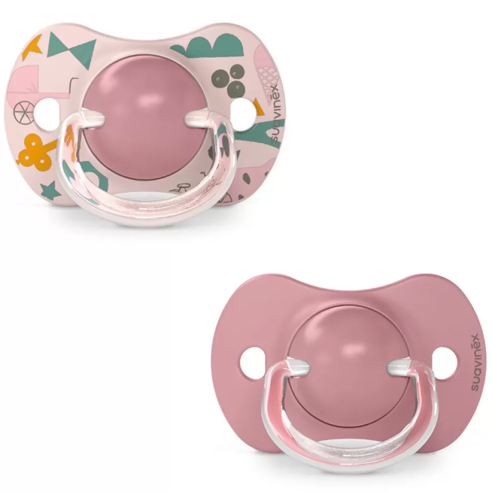 Suavinex Succion>Lot de 2 Sucettes Symétriques SX Pro Walk In The Park Nude - 18 Mois +