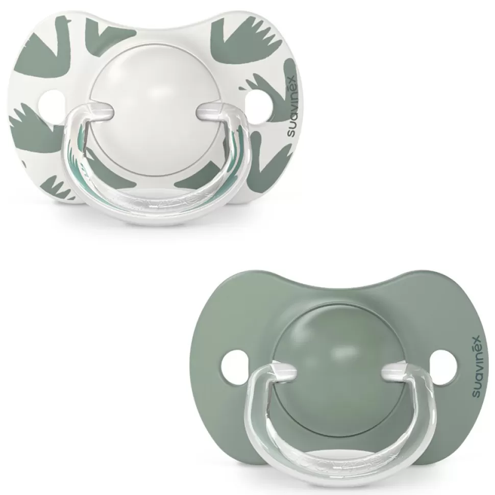 Suavinex Succion>Lot de 2 Sucettes Symétriques SX Pro Walk In The Park Vert - 6/18 Mois