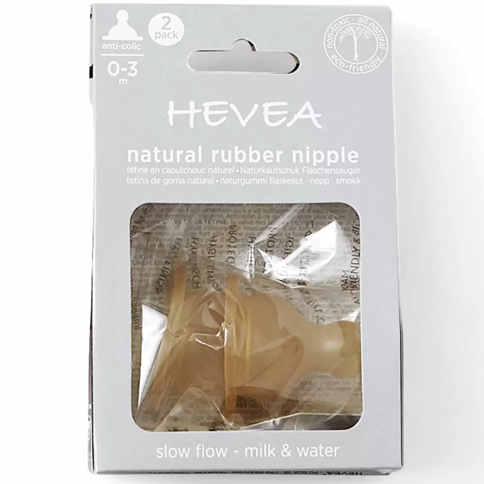 HEVEA Biberonnerie>Lot de 2 Tétines - Débit Lent