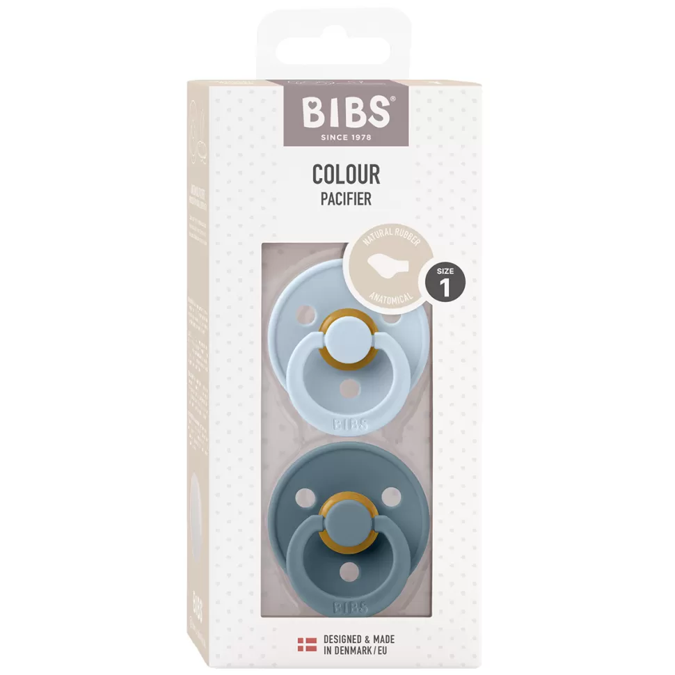 Bibs Succion>Lot de 2 Tétines Anatomiques Baby Blue & Petrol - 0/6 Mois