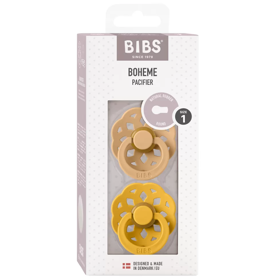 Bibs Succion>Lot de 2 Tétines Boheme Desert Sand & Honey Bee - 0/6 Mois