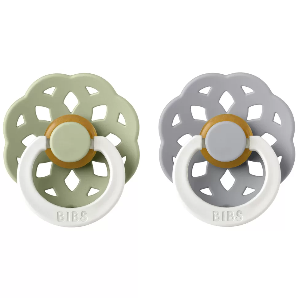 Bibs Succion>Lot de 2 Tétines Boheme Glow Sage & Cloud - 0/6 Mois