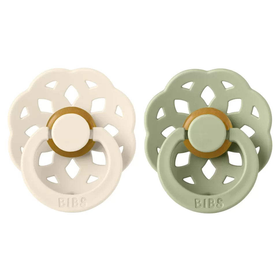 Bibs Succion>Lot de 2 Tétines Boheme Ivory & Sage - 6/18 Mois