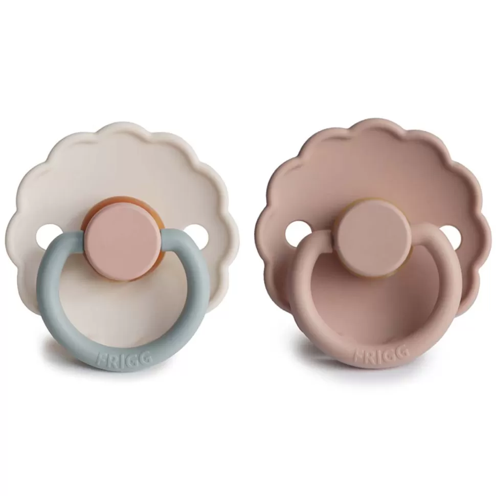 Frigg Succion>Lot de 2 Tétines Daisy Bloom Caoutchouc Blush & Cotton Candy - 0/6 Mois