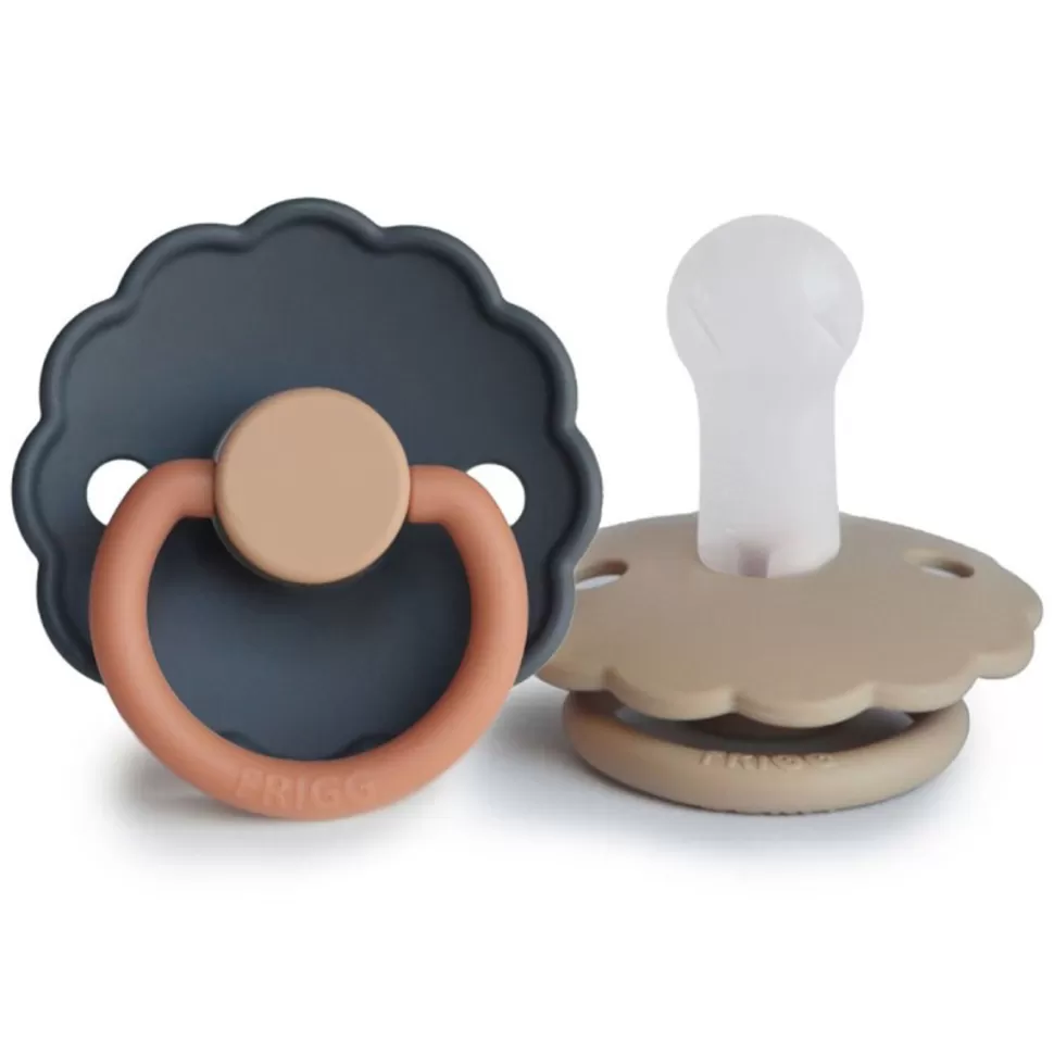 Frigg Succion>Lot de 2 Tétines Daisy Bloom Silicone Aurora & Croissant - 6/18 Mois