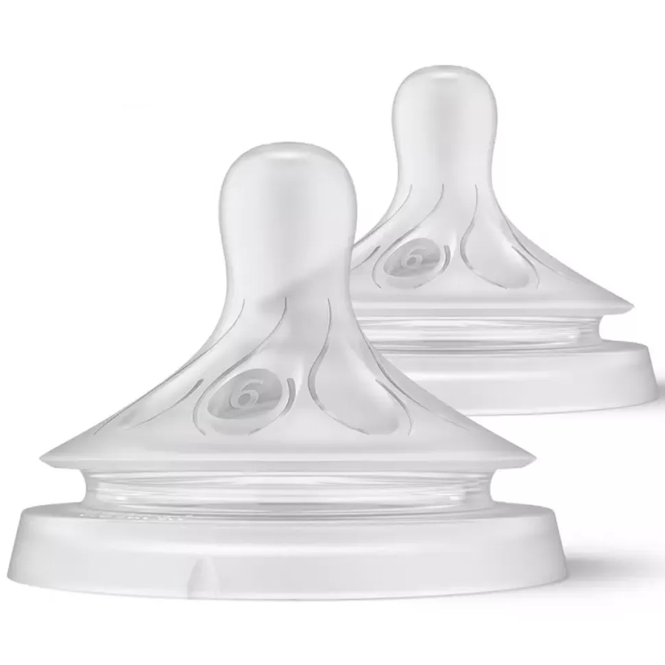 Philips Avent Biberonnerie>Lot de 2 Tétines Natural Response 6 Trous - Préparation Epaisse