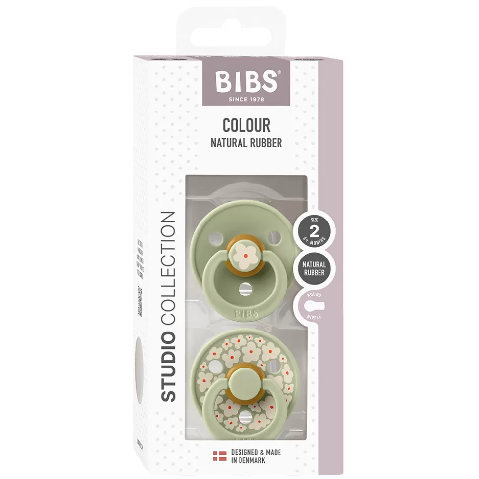 Bibs Succion>Lot de 2 Tétines Rondes Studio Jasmine Sage Mix - 6/18 Mois