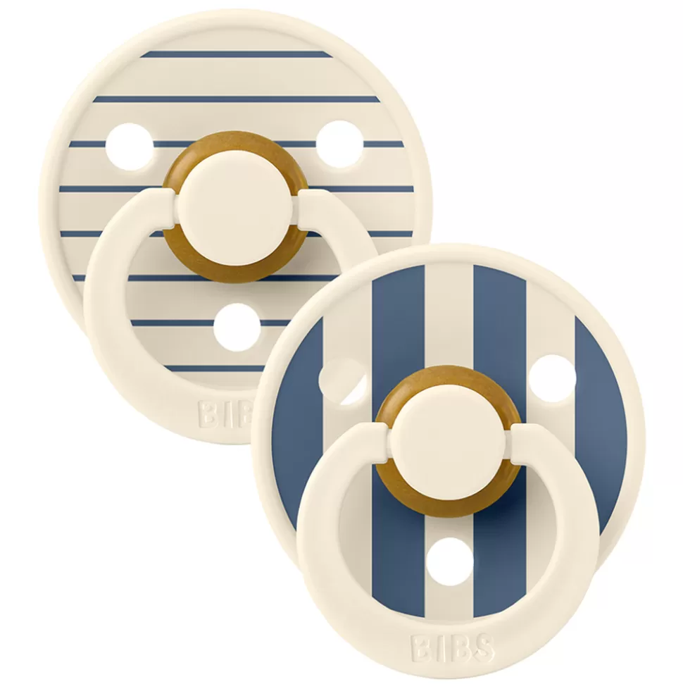 Bibs Succion>Lot de 2 Tétines Rondes Studio Pin Steel Blue - 0/6 Mois