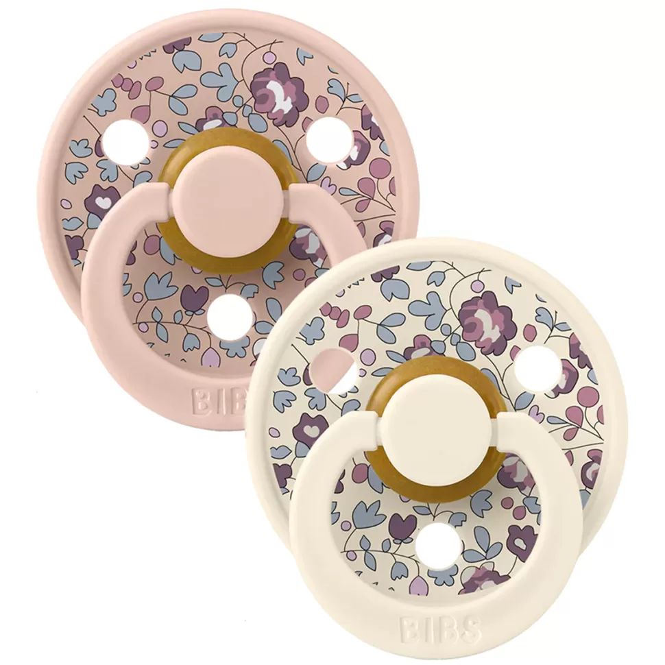 Bibs Succion>Lot de 2 Tétines Rondes x Liberty Eloise Blush Mix - 6/18 Mois