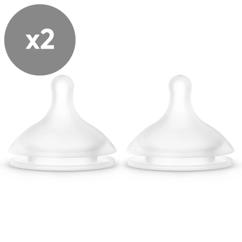 Suavinex Biberonnerie>Lot de 2 Tétines Symétriques SX Pro - Débit Lent