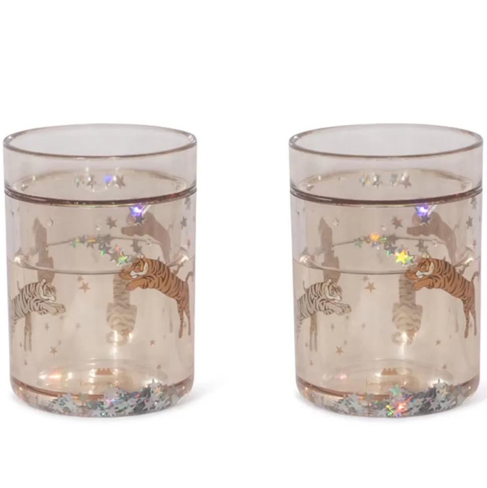 Konges Sløjd Repas>Lot de 2 Verres Magiques Glitter Roar - 180 ml