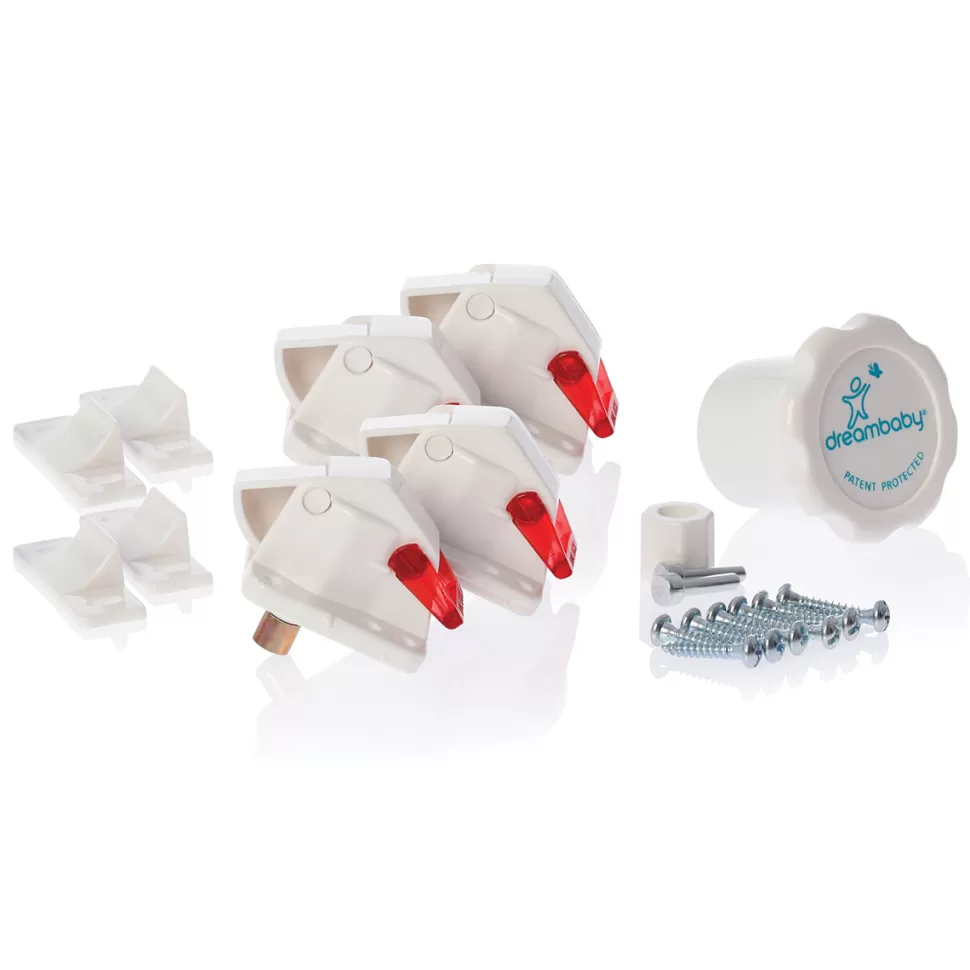 Dreambaby Sécurité Domestique>Lot de 4 Verrous de Protection Mag Lock Classiques + 1 Clé