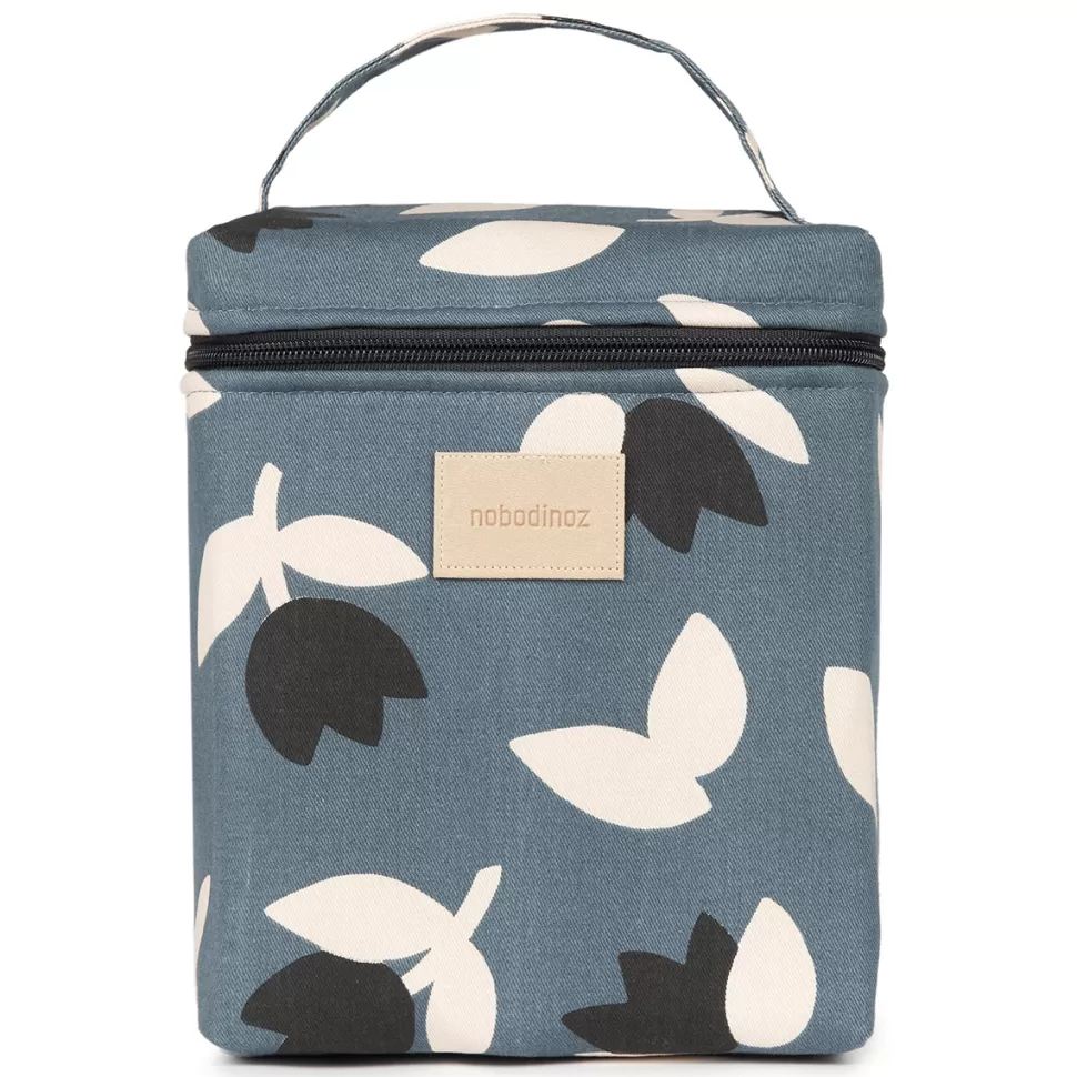 Nobodinoz Repas>Lunchbag Isotherme Hyde Park - Blue Black Tulips