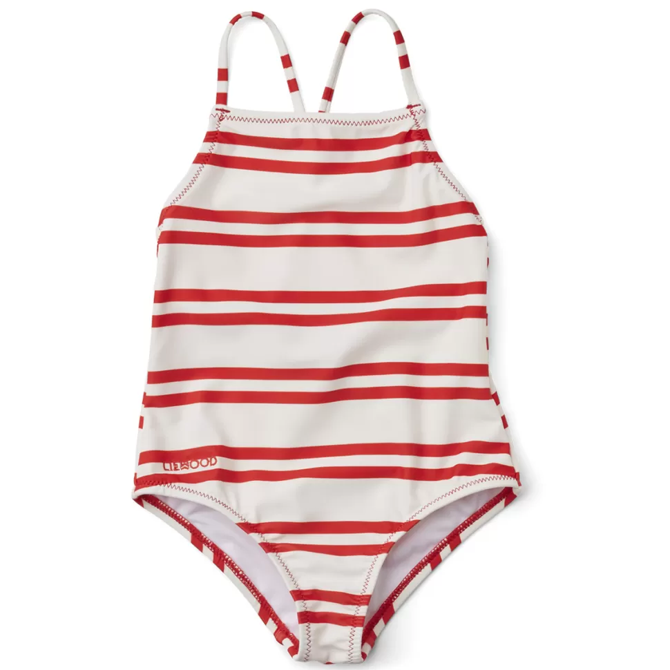 Liewood Accessoires Bébé>Maillot de Bain Chloe Stripes Crème de la Crème Apple Red - 18/24 Mois