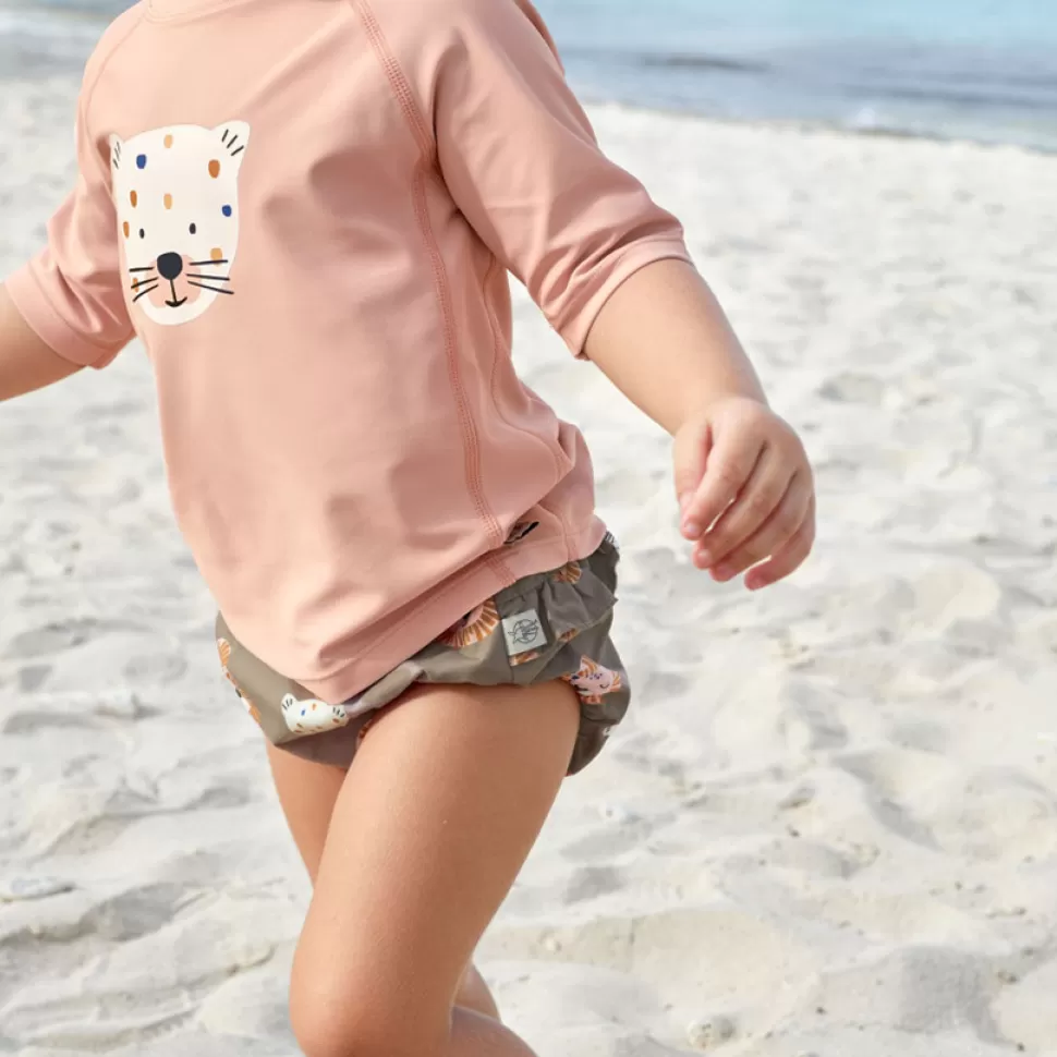LÄSSIG Accessoires Bébé>Maillot de Bain Couche Desert Aventure Chats Sauvages Choco - 3/6 Mois