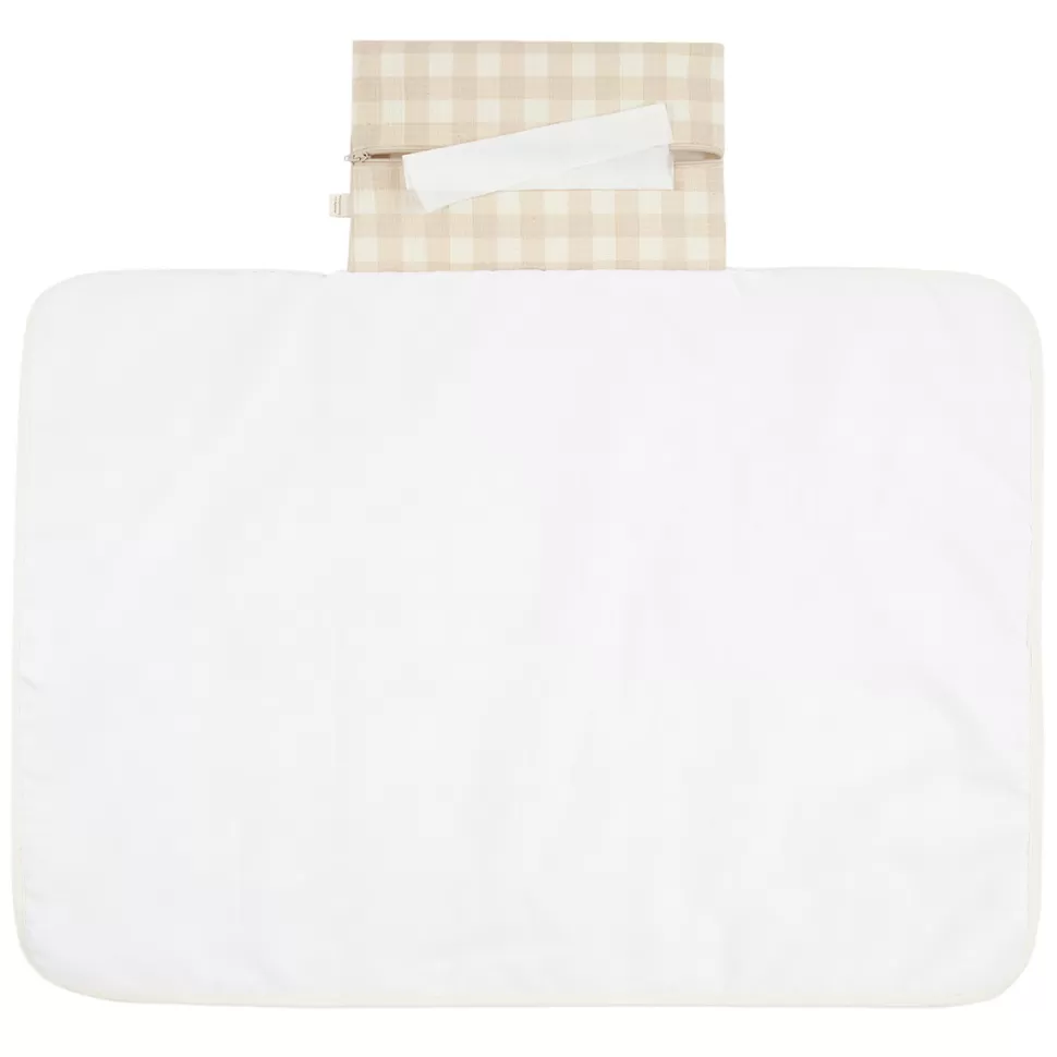 Nobodinoz Matelas Et Housse À Langer>Matelas à Langer Imperméable Mozart - Ivory Checks