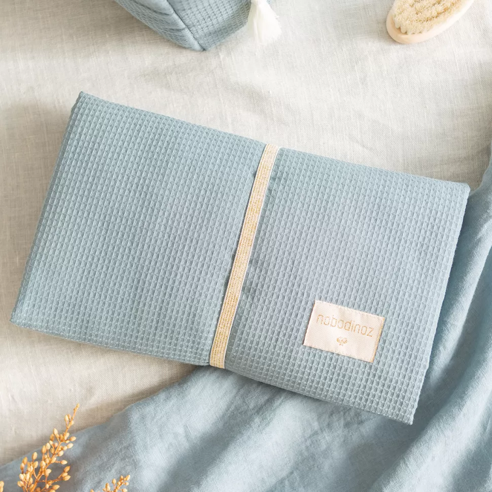 Nobodinoz Matelas Et Housse À Langer>Matelas à Langer Imperméable Mozart - Stone Blue