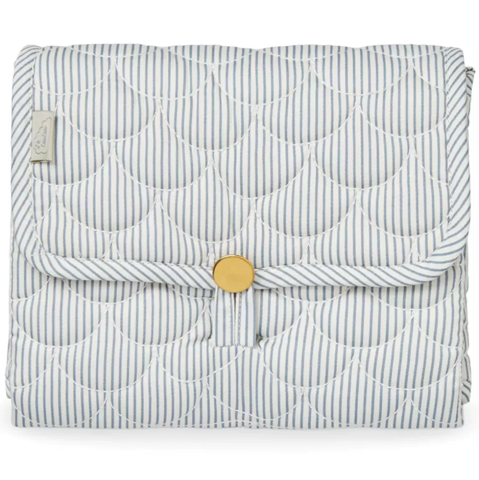 Camcam Copenhagen Matelas Et Housse À Langer>Matelas à Langer Nomade - Classic Stripes Blue