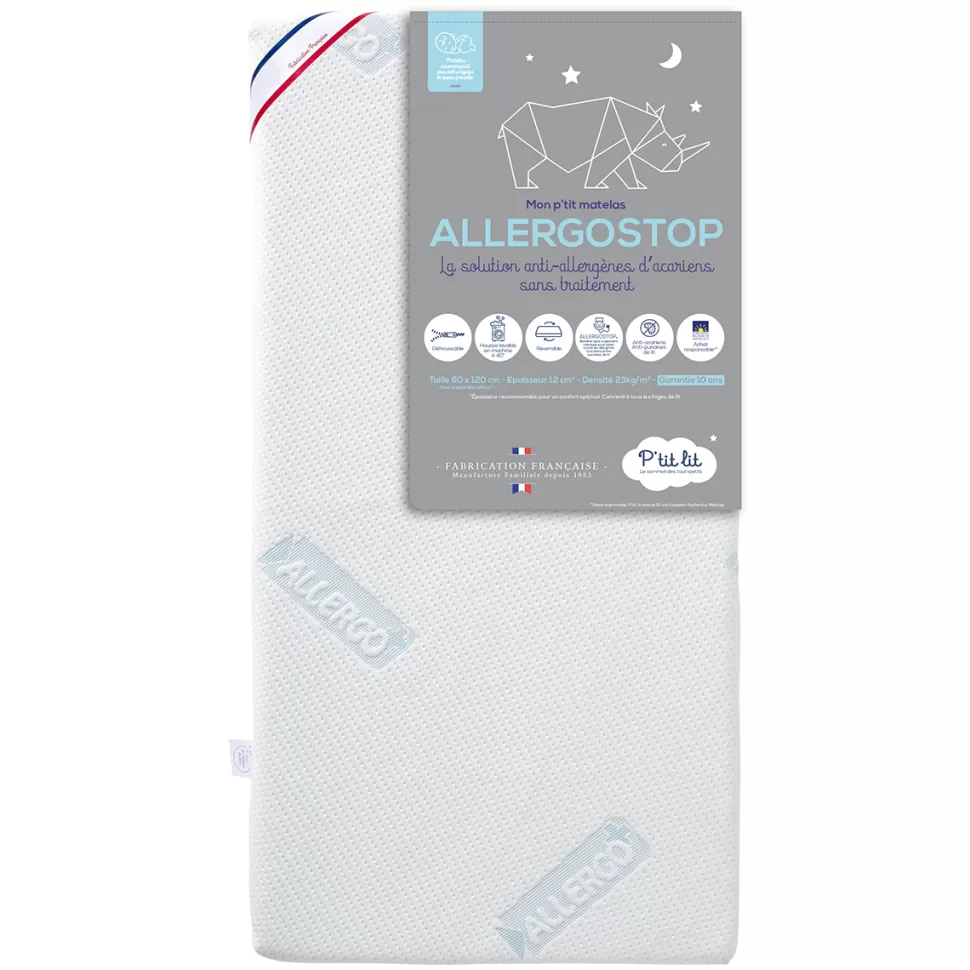 P'tit Lit Literie Bébé>Matelas Allergostop - 60 x 120 cm