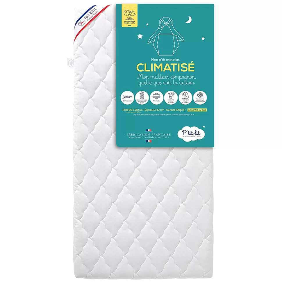 P'tit Lit Literie Bébé>Matelas Mon P'tit Matelas Climatisé Anti-acariens - 60 x 120 cm