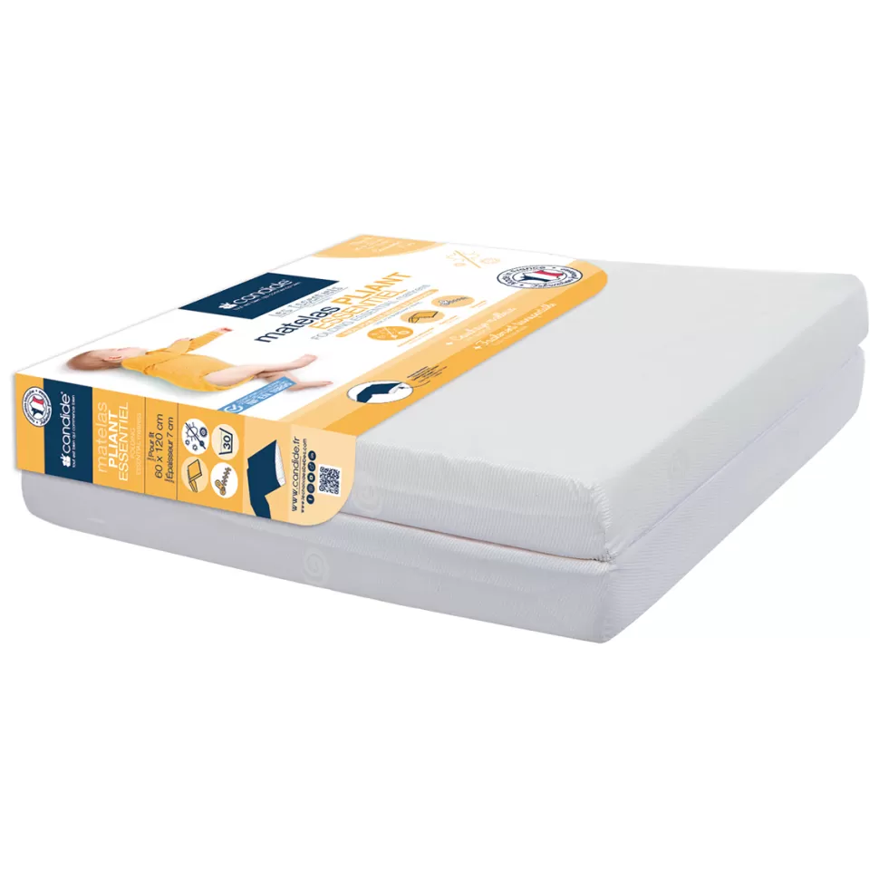 Candide Literie Bébé>Matelas Pliant - 60 x 120 cm