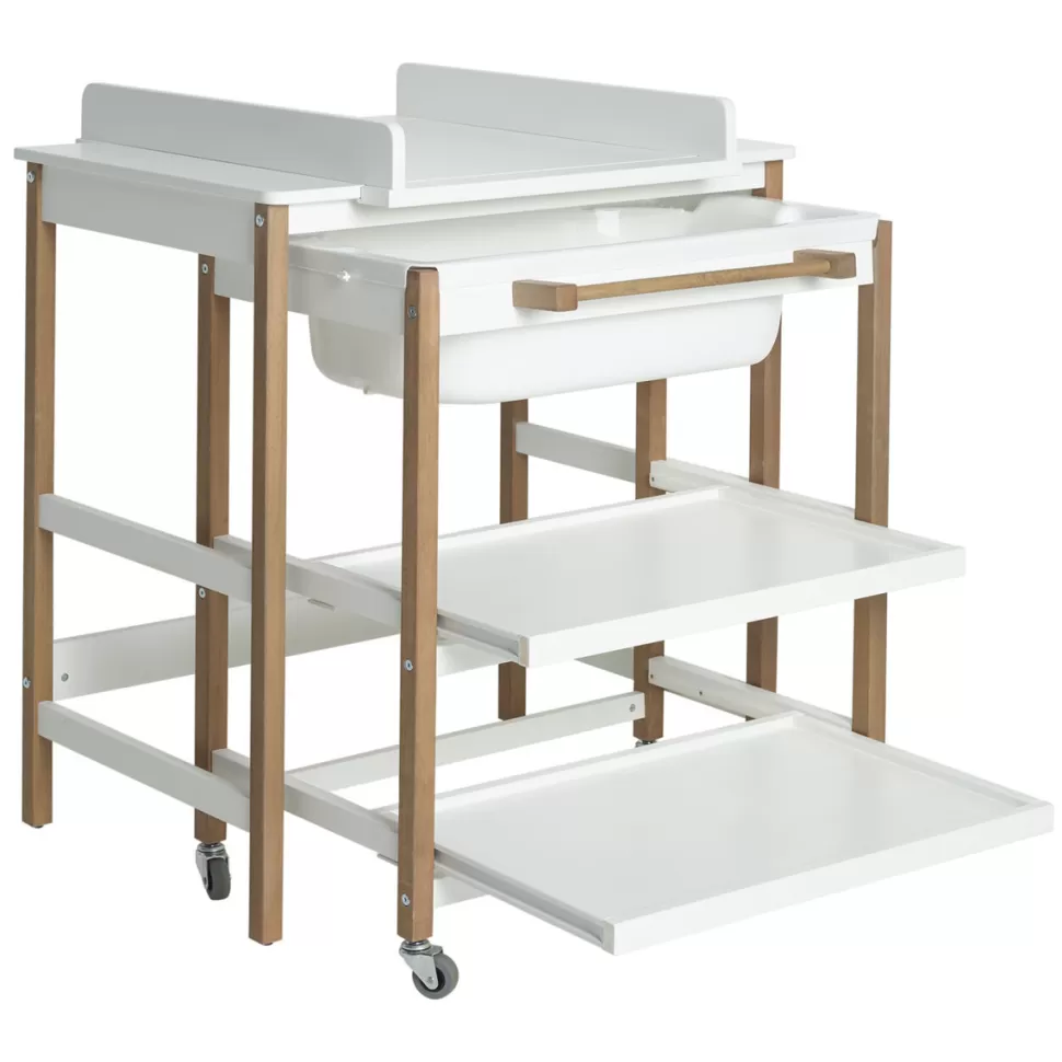 Quax Table À Langer>Meuble de Bain Smart - Blanc et Naturel