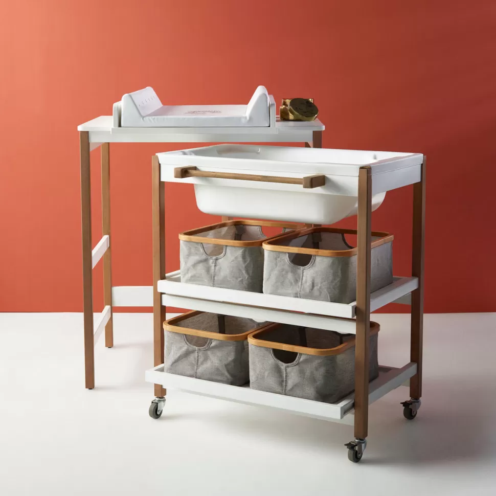 Quax Table À Langer>Meuble de Bain Smart - Blanc et Naturel