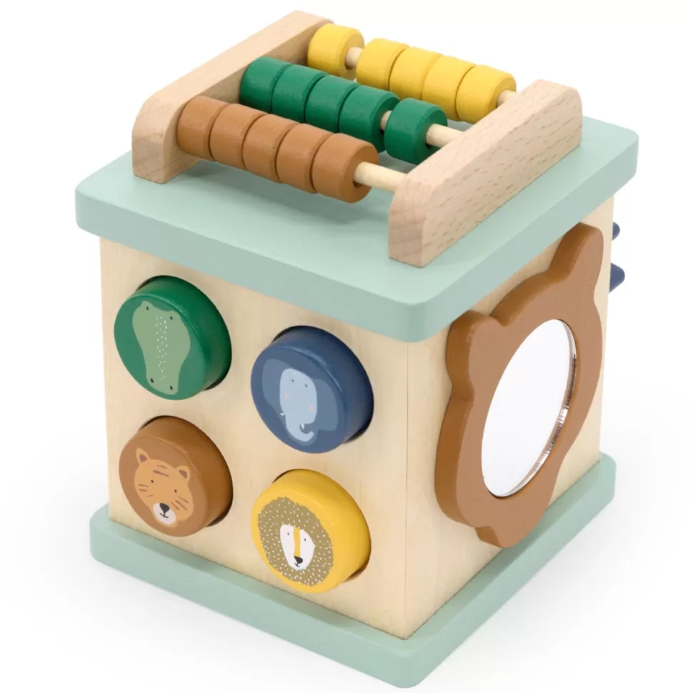 Trixie Baby Mes Premiers Jouets>Mini Cube d'Activités 5-en-1 en Bois