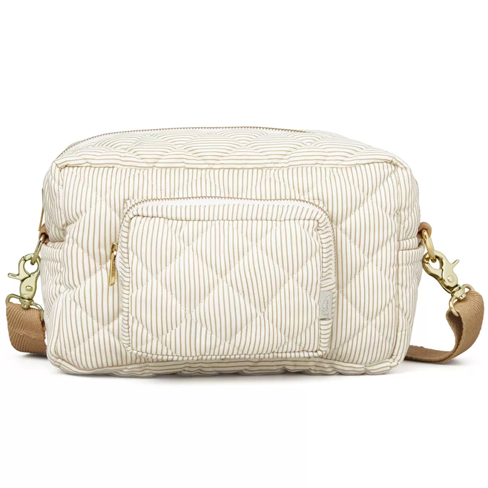 Camcam Copenhagen Sac À Langer>Mini Sac à Langer - Classic Stripes Camel