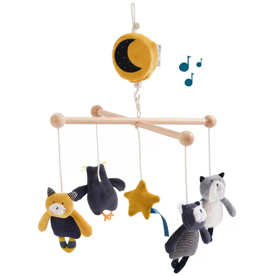 Moulin Roty Mobile>Mobile Musical Croisillon - Les Moustaches