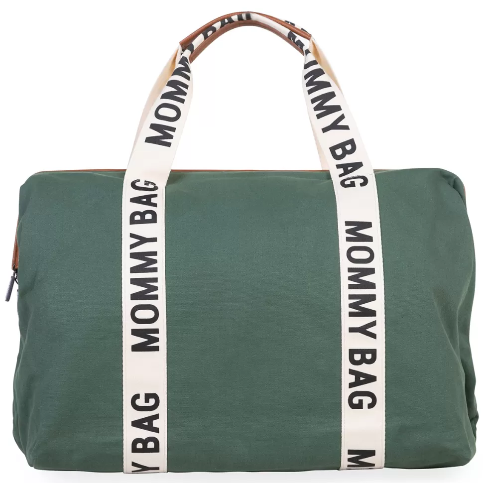 Childhome Sac À Langer>Mommy Bag Large Signature Canvas - Vert