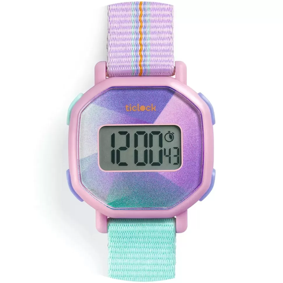 Djeco Décoration>Montre Digitale Ticlock - Purple Prisma