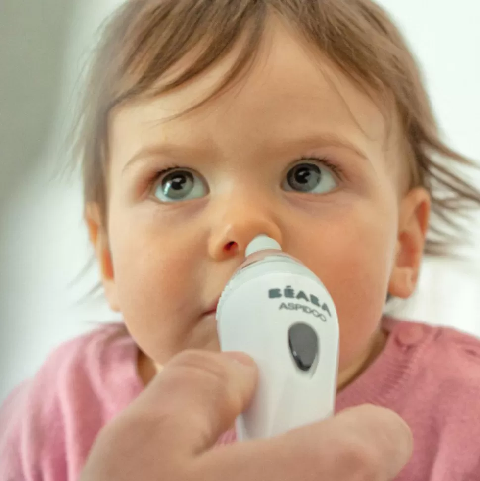 BÉABA Hygiène & Soin>Mouche-bébé Electrique Nomade Aspidoo - Blanc