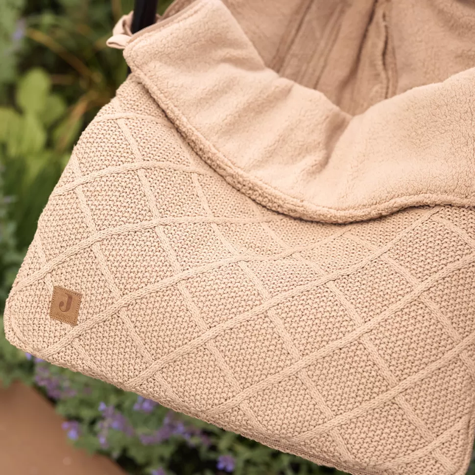 Jollein Chancelière>Nid d'Ange Check Knit - Biscuit
