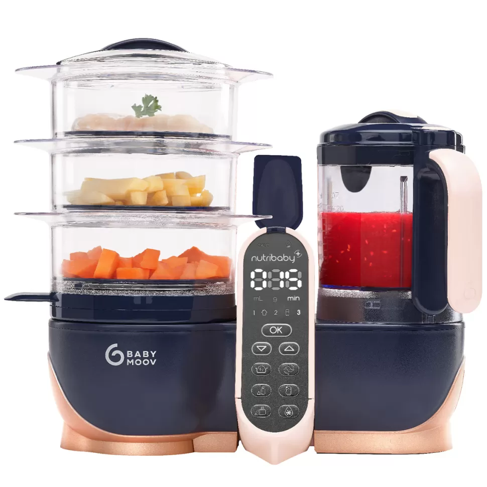 Babymoov Cuiseur & Mixeur>Nutribaby (+) XL et Livret Recettes - Bleu