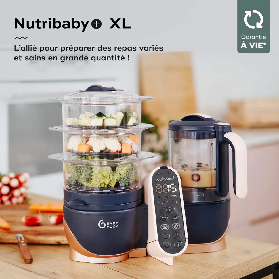 Babymoov Cuiseur & Mixeur>Nutribaby (+) XL et Livret Recettes - Bleu
