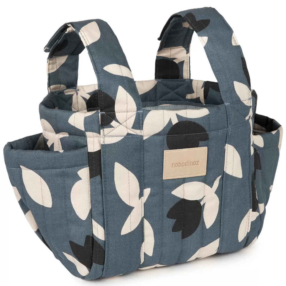 Nobodinoz Accessoires Poussette>Organisateur de Poussette Hyde Park - Blue Black Tulips