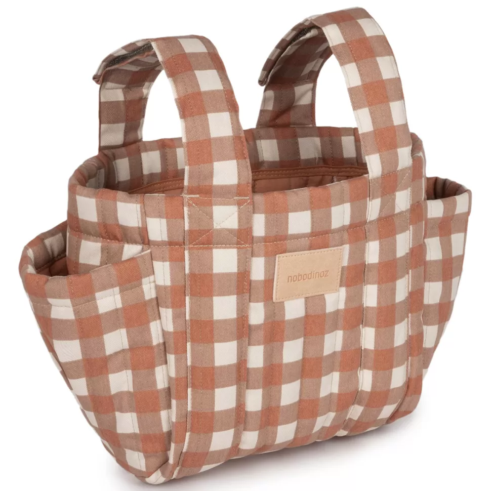 Nobodinoz Accessoires Poussette>Organisateur de Poussette Hyde Park - Terracotta Checks