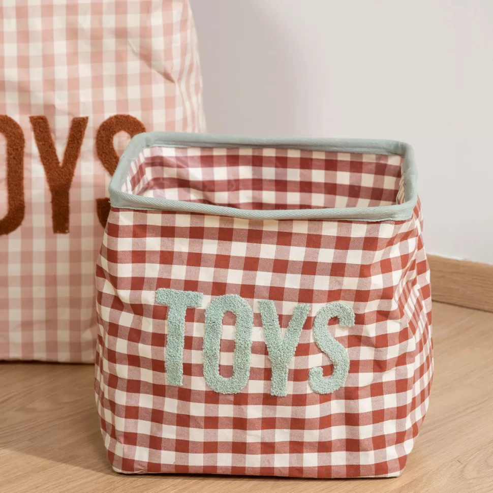 Childhome Rangement>Panier - Vichy Terracotta
