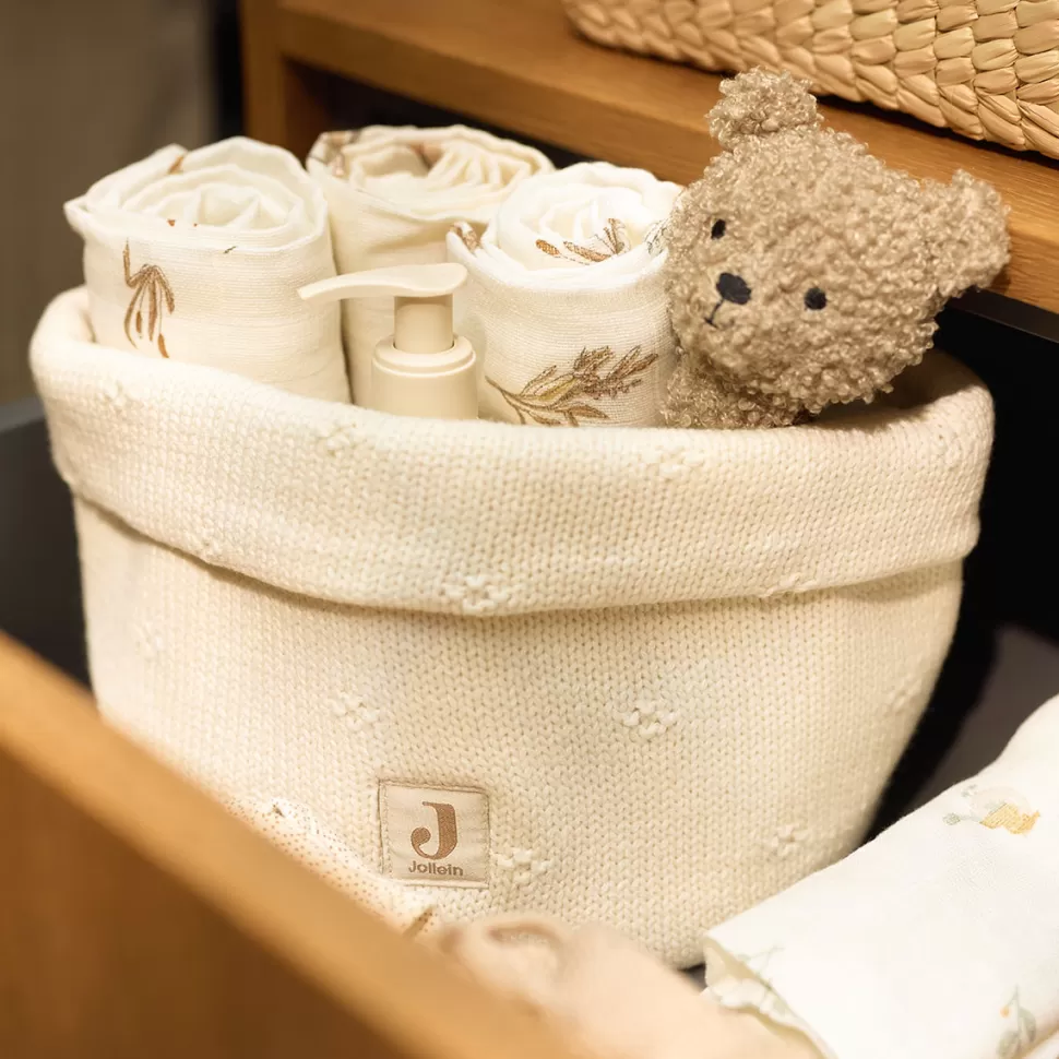 Jollein Rangement>Panier de Rangement Cosy Knit - Ivory