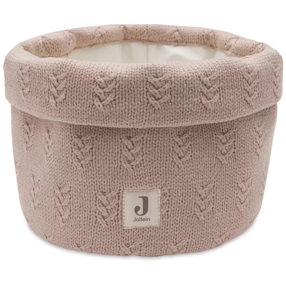 Jollein Rangement>Panier de Rangement Grain Knit - Wild Rose